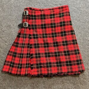 Men's Scottish Design Tartan Kilt Size 32 Kilts Red Plaid Scottish Irish Attire